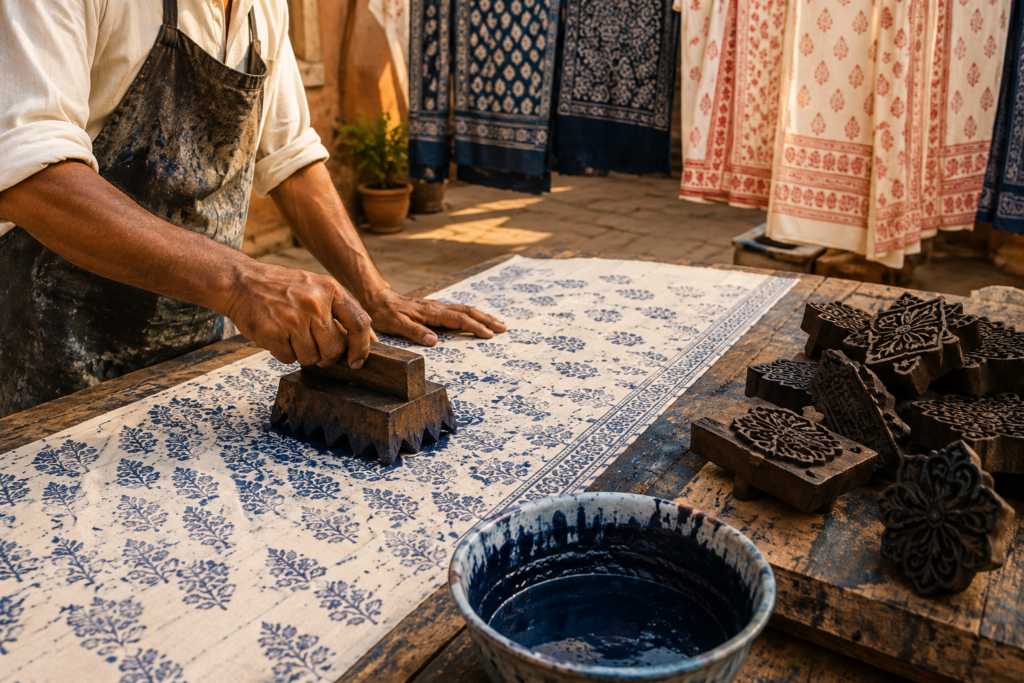 Natural dye printing