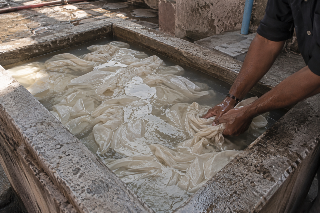 natural dye hand block printing