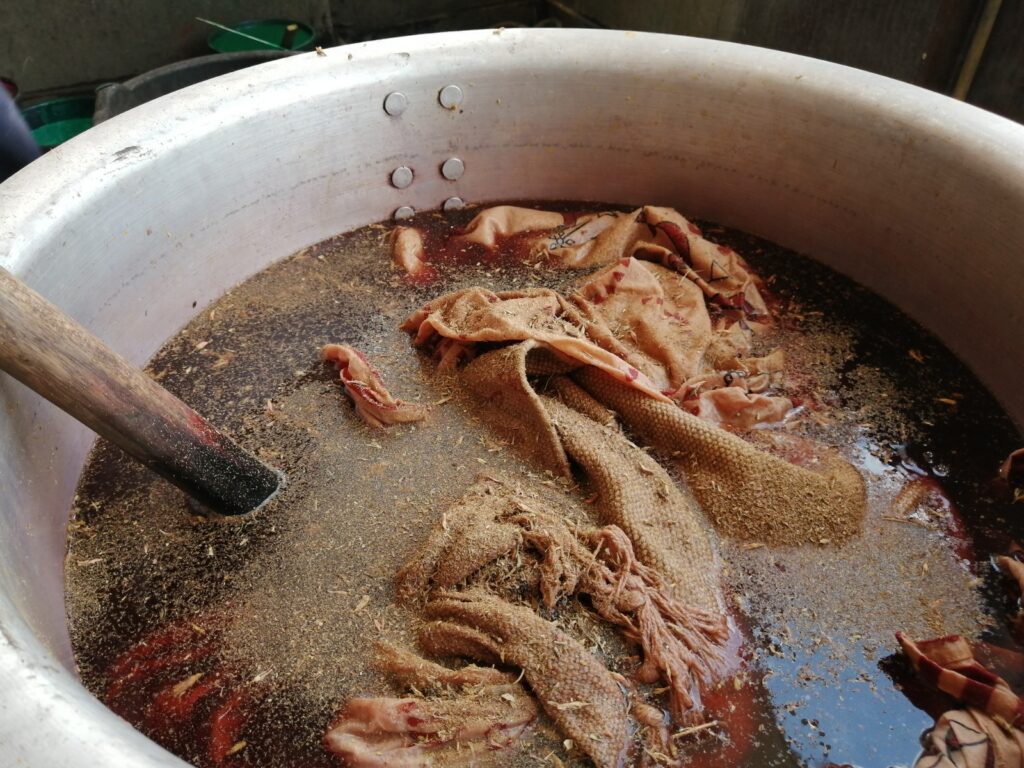 Natural dye printing
